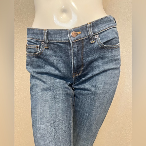 J. CREW Women’s Stretch Essential Straight Jeans in Deep Blue Size 27R - Picture 3 of 14